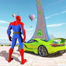 Car Games: Superhero Car Stunt simgesi